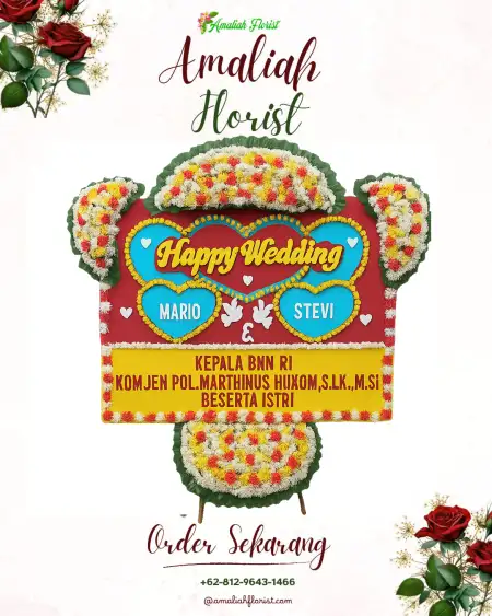 Papan Bunga Pernikahan Tambongwetan